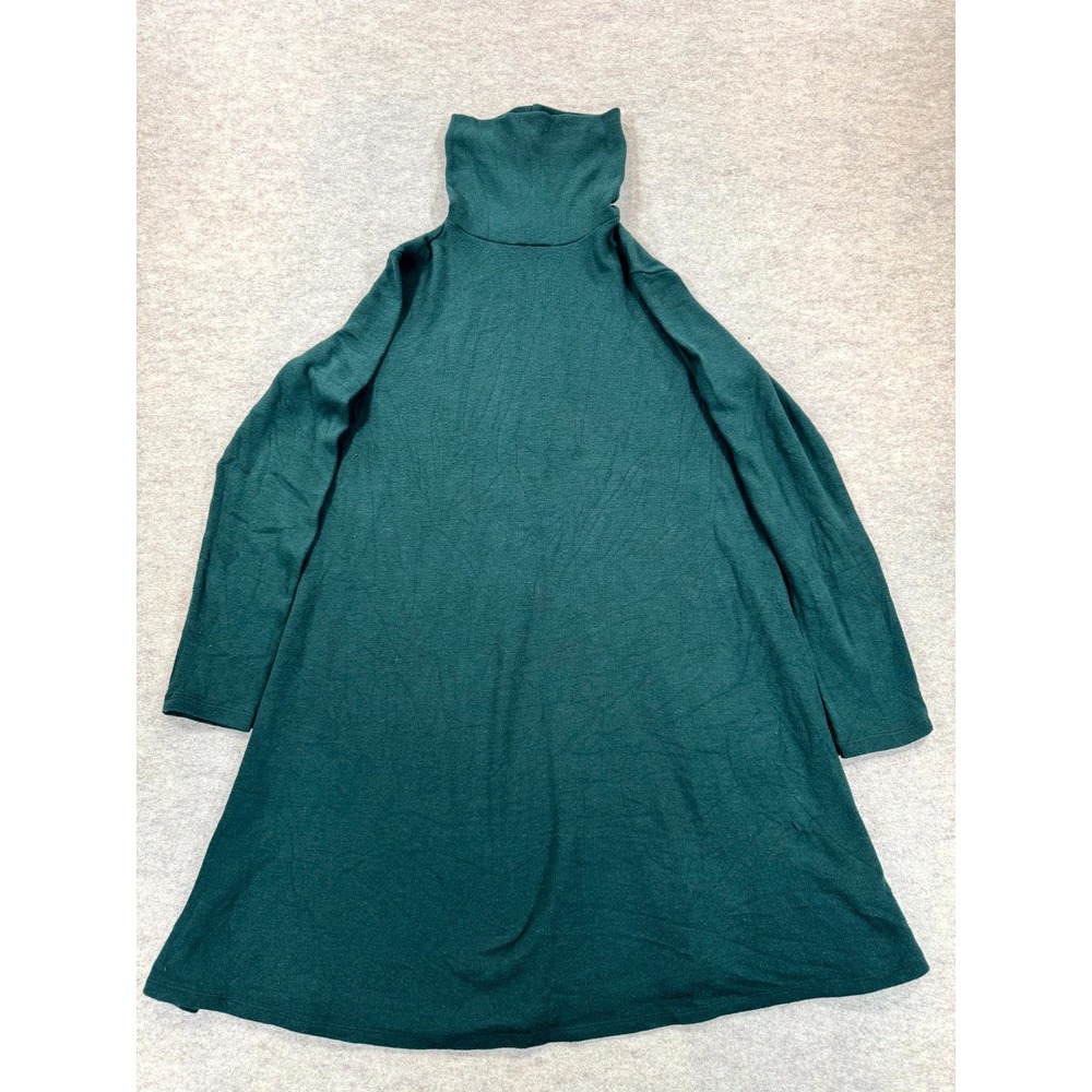 Old Navy Shaker Swing Sweater Womens Large Green Turtleneck Pullover 647304-01
